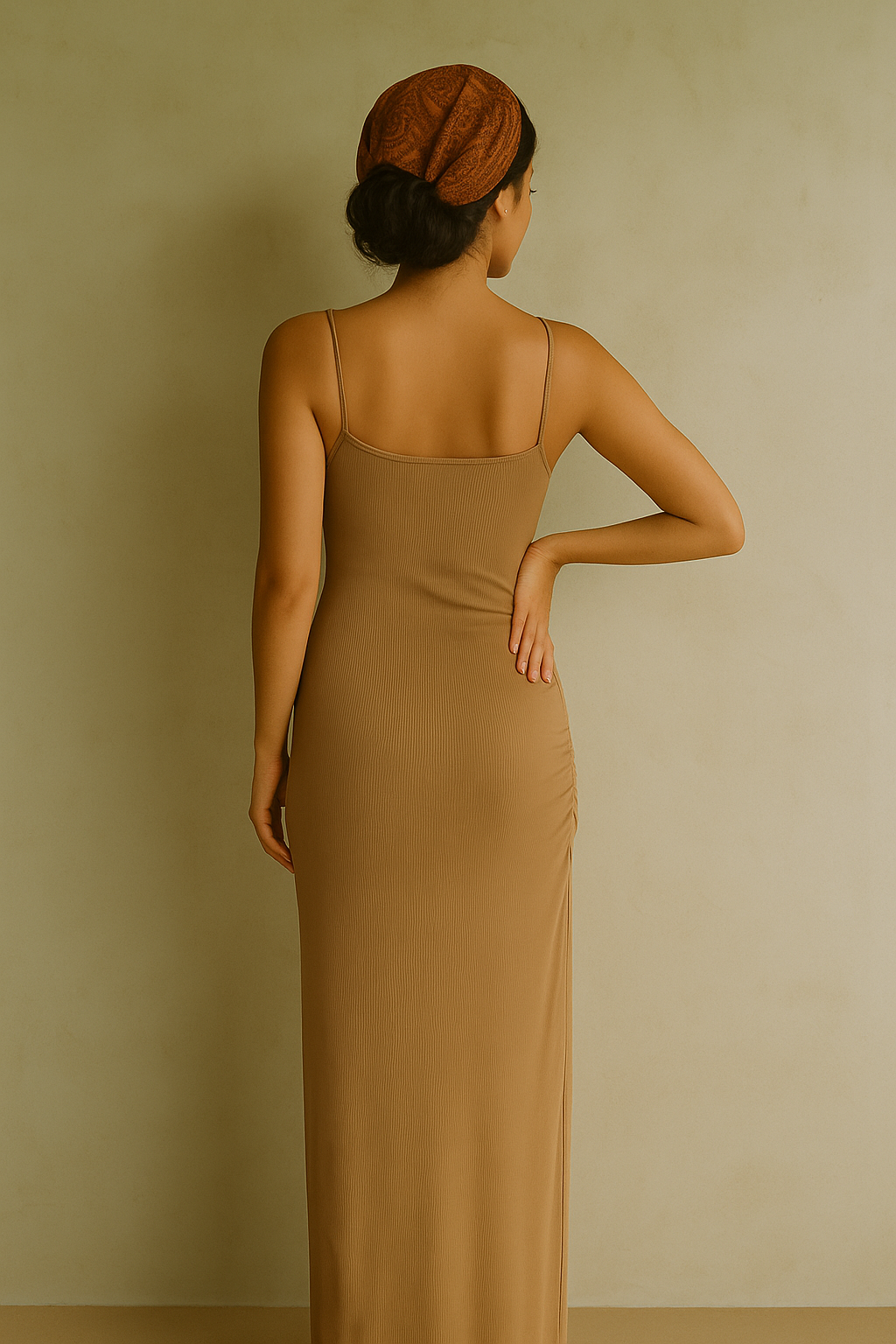 Robe longue plissée