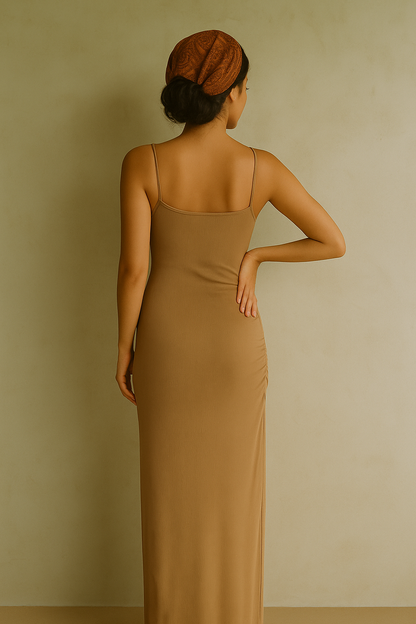 Robe longue plissée