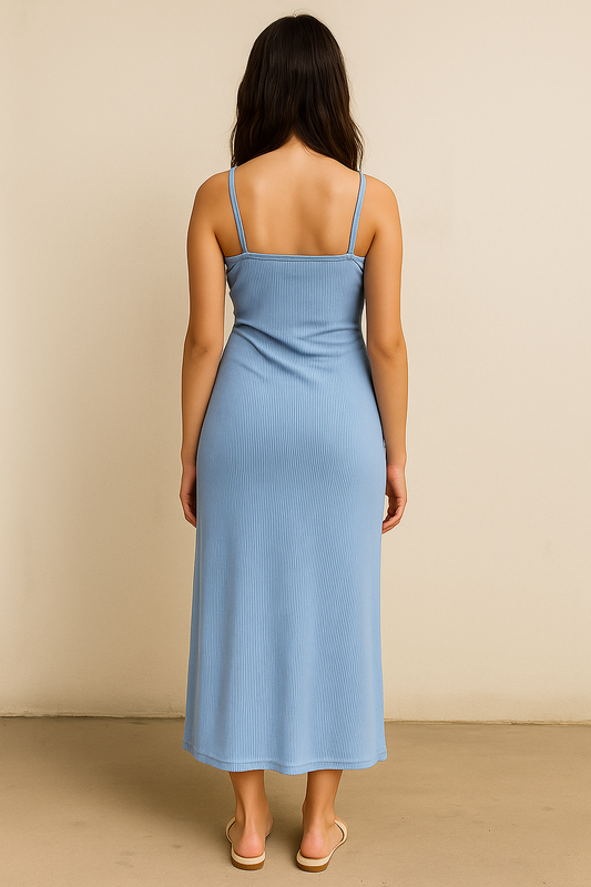 Robe longue plissée